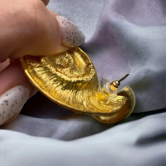 Zara Golden Silver Seashell Earrings - Picture 13 of 16